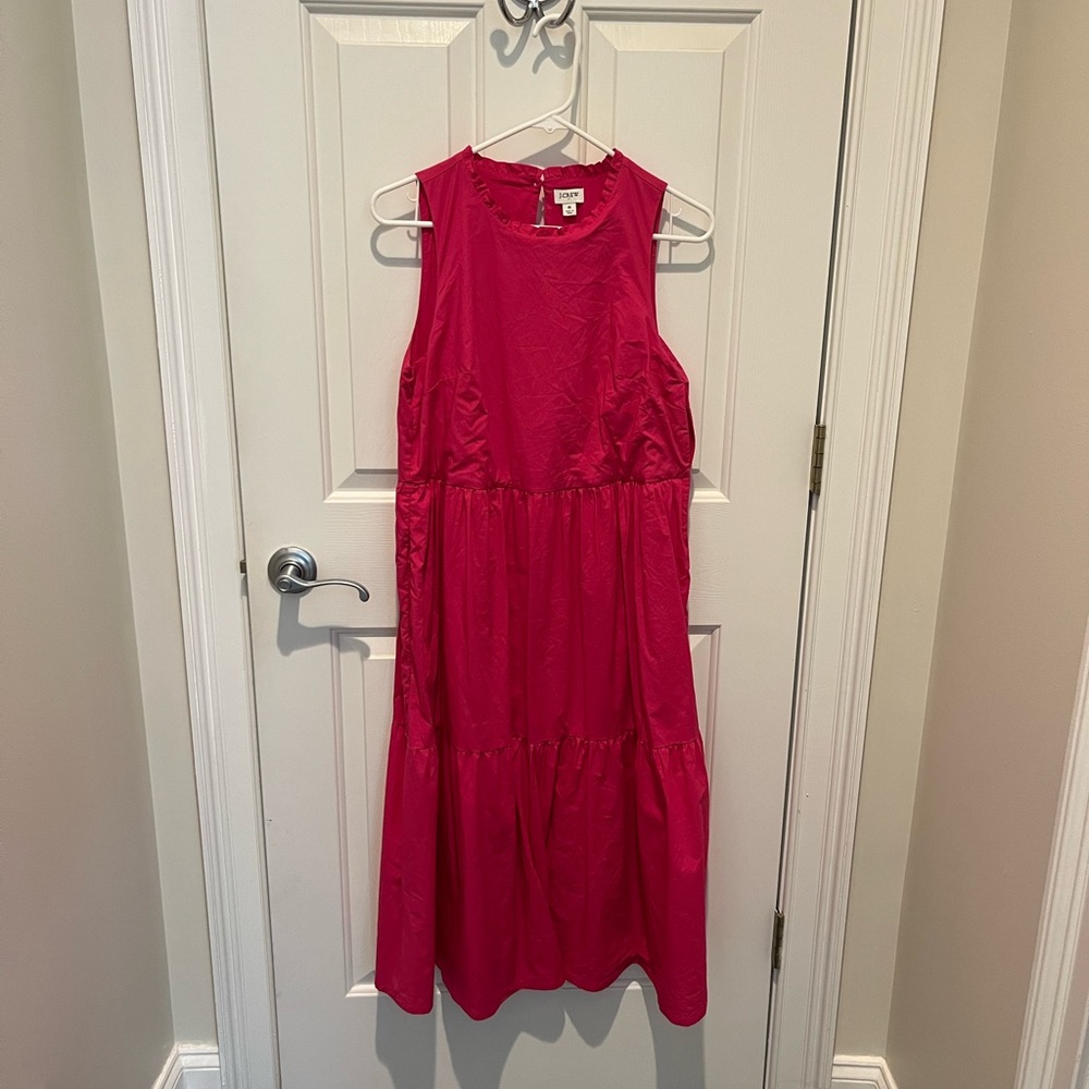 J Crew tiered midi dress